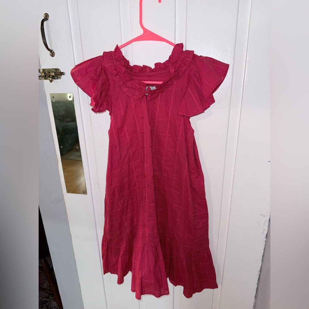 NWOT Never a Wallflower Rachel Dress in Red Windowpane Plaid- size XS